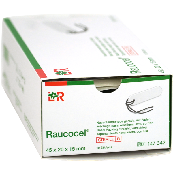 Raucocel neustampon 45mm steriel met touwtje