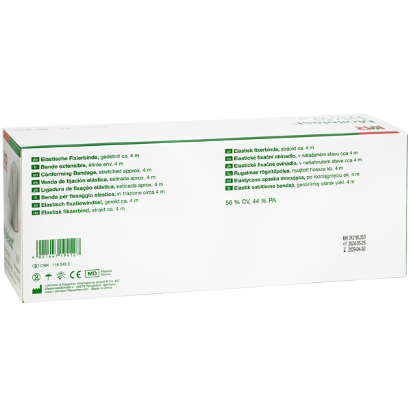 Mollelast elastische fixatiewindsels, 8cm x 4m, los
