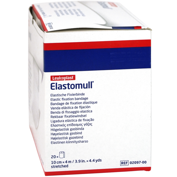 Elastomull elastische fixatiewindsels 10cm x 4m cellofaan
