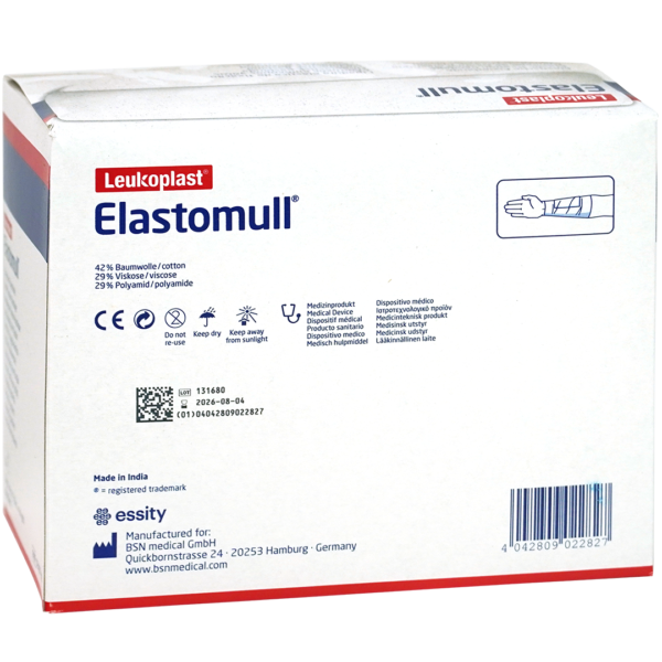 Elastomull elastische fixatiewindsels 10cm x 4m cellofaan