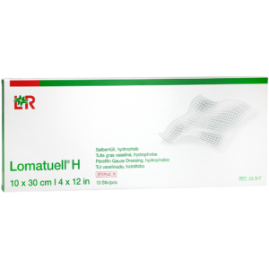 Lomatuell H zalfgaas 10cm x 30cm steriel