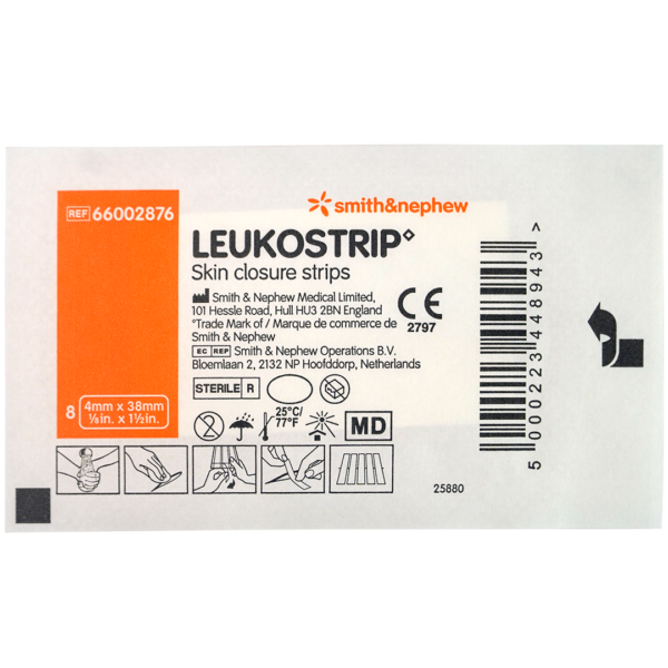Leukostrip hechtstrips 4mm x 38mm steriel
