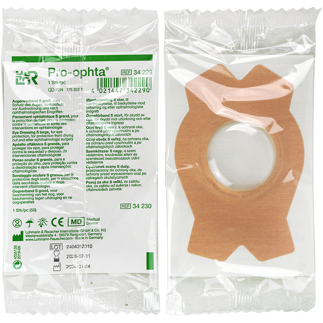 Pro-optha 'S' oogpleisters maat groot