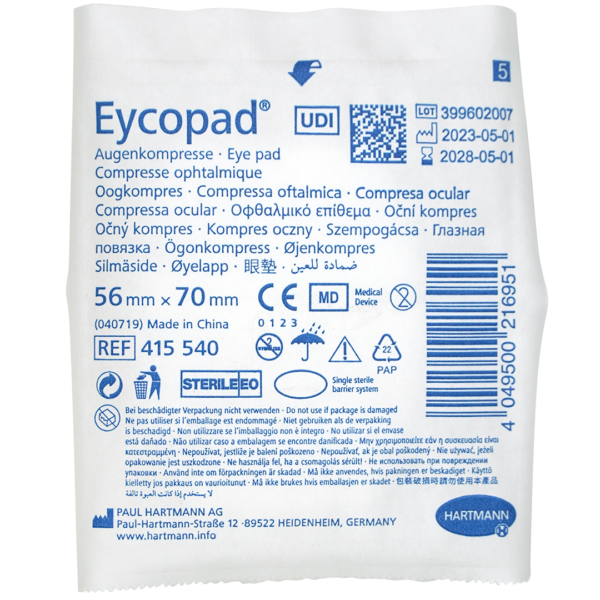 Eycopad oog gaaskompres
