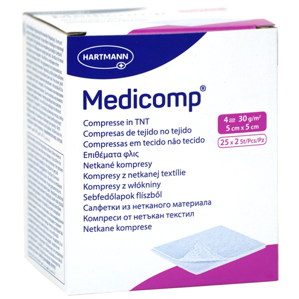 Medicomp gaaskompres 5cm x 5cm 4 laags steriel