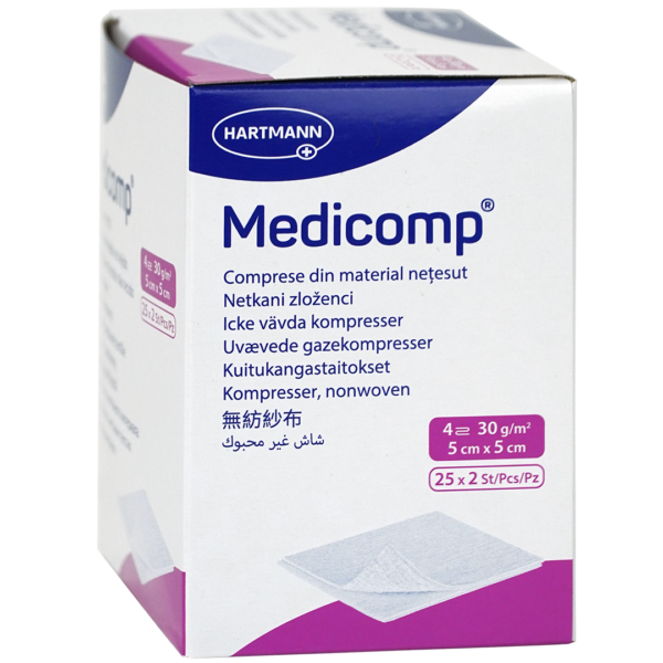 Medicomp gaaskompres 5cm x 5cm 4 laags steriel