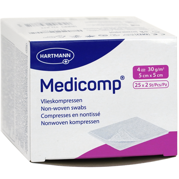 Medicomp gaaskompres 5cm x 5cm 4 laags steriel