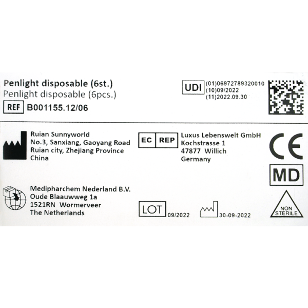 Penlight cliplampje disposable