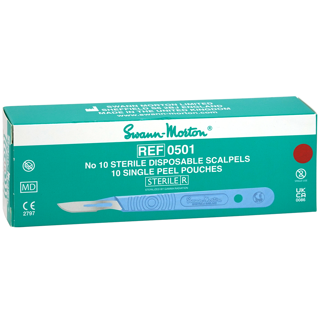 Swann-Morton scalpelmesjes + greep nr. 10 steriel