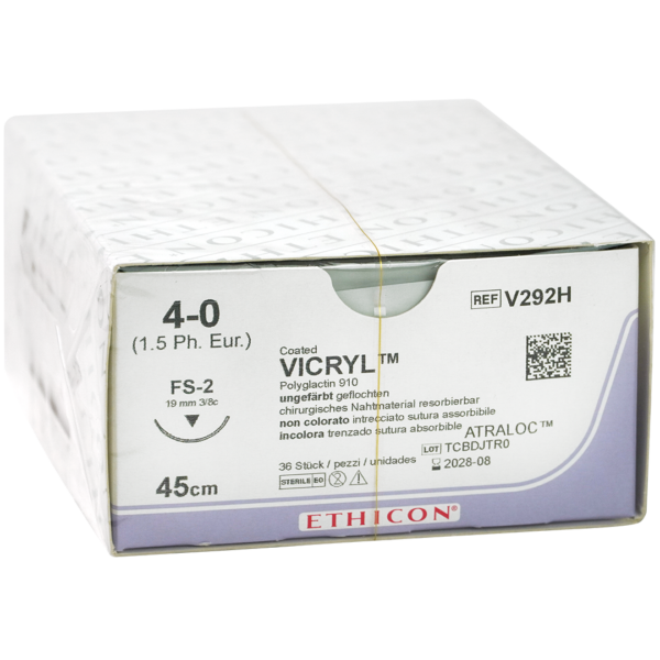 Vicryl hechtset, 45cm Ø 4-0 FS-2S steriel