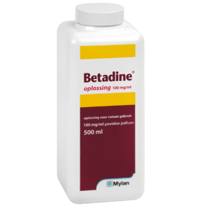 Betadine Jodium oplossing 100mg/ml flacon 500ml