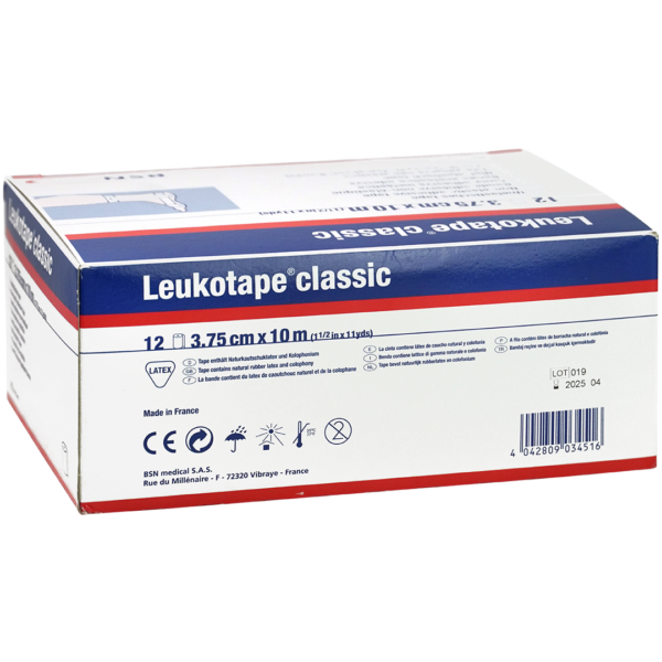 Leukotape Classic starre tape 3.75cm x 10m wit