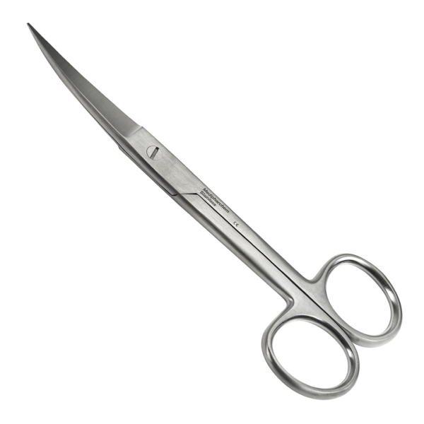 Chirurgische schaar 16cm spits-spits gebogen