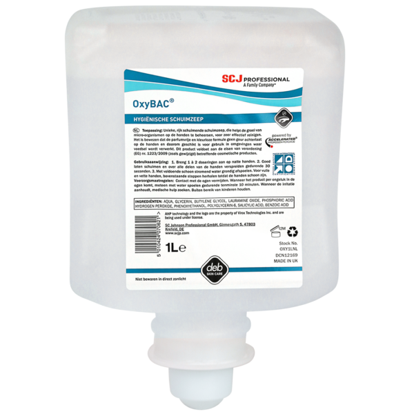 OxyBAC foam wash hand-desinfectie 1 liter