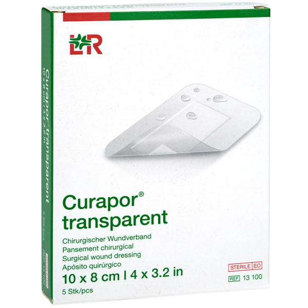 Curapor transparant eilandpleisters 10cm x 8cm steriel