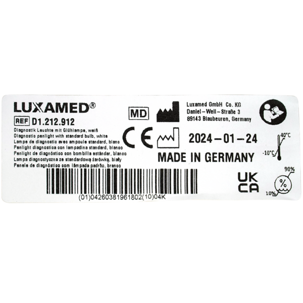 Luxamed diagnostisch / ooglampje halogeen wi, incl. 2x AAA batterijen