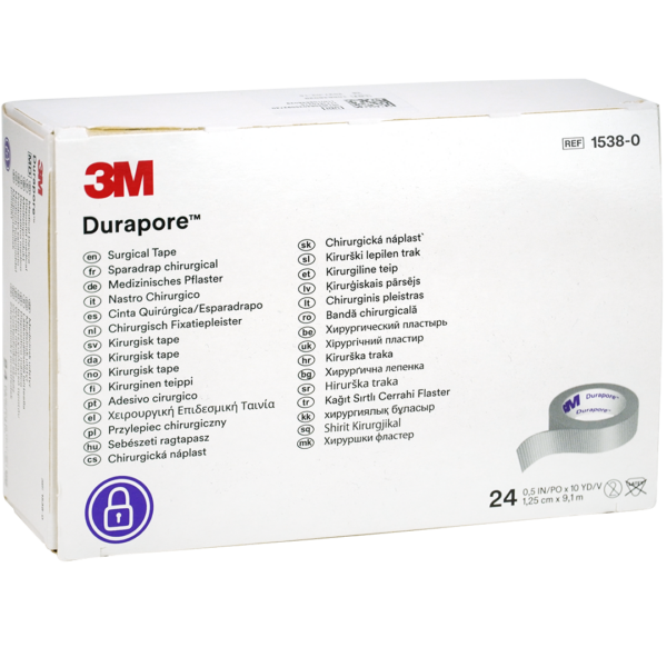 3M Durapore Chirurgische Hechtpleister 1.25cm x 9.1m