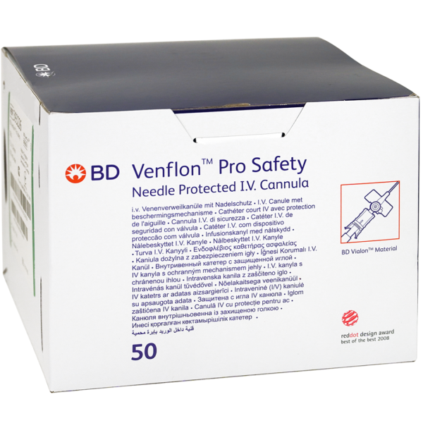 BD Venflon Pro Safety infuusnaalden 18G 1.3mm x 32mm groen