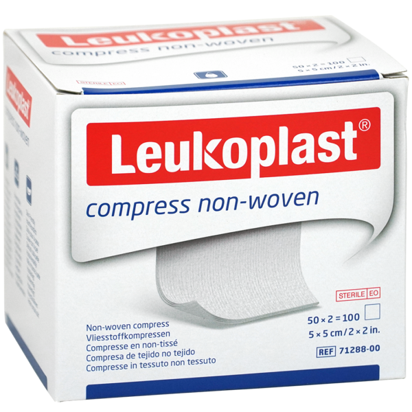Leukoplast gaaskompres 5cm x 5cm 4 laags steriel