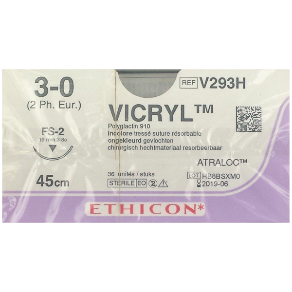 Vicryl hechtset 45cm Ø 3-0 FS-2 steriel