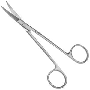 Metzenbaum prepareerschaar 14cm spits-spits gebogen (1)